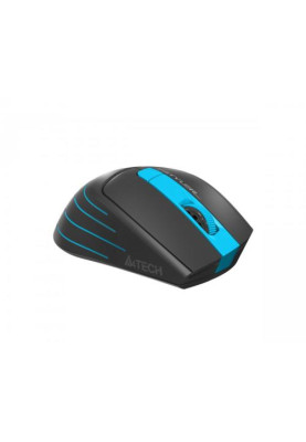 Миша A4Tech Fstyler FG30S, Gray/Blue, USB, бездротова, оптична, безшумна, 1000/1600/2000 dpi, 125 Hz, 6 кнопок, 1xAA