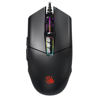 Миша Bloody P91s "Black", USB, до 8000 dpi, RGB, 8 кнопок, металеві ніжки X'Glide, 6 режимів стрільби для лівої кнопки, 1.8 м