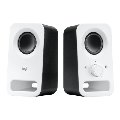 Колонки 2.0 Logitech Z150, White, 2х 3 Вт, 3.5 мм, роз'єм для навушників, роз'єм лінійного аудіовходу (980-000815)