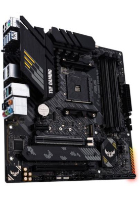Мат.плата AM4 (B550) Asus TUF GAMING B550M-PLUS, B550, 4xDDR4, CrossFire, Int.Video(CPU), 4xSATA3, 2xM.2, 1xPCI-E 16x 4.0, 1xPCI-E 16x 3.0, 1xPCI-E 1x 3.0, ALC S1200A, RTL8125B, 8xUSB3.2/6xUSB2.0, HDMI/DP, MicroATX