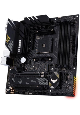 Мат.плата AM4 (B550) Asus TUF GAMING B550M-PLUS, B550, 4xDDR4, CrossFire, Int.Video(CPU), 4xSATA3, 2xM.2, 1xPCI-E 16x 4.0, 1xPCI-E 16x 3.0, 1xPCI-E 1x 3.0, ALC S1200A, RTL8125B, 8xUSB3.2/6xUSB2.0, HDMI/DP, MicroATX