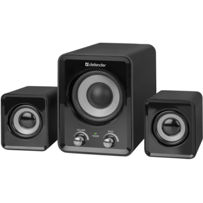 Колонки 2.1 Defender Z4, Black, 11 Вт (5 Вт + 2x3 Вт), 3.5 мм, живлення від USB, регулятор гучності та тембру НЧ (65508)