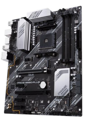 Мат.плата AM4 (B550) Asus PRIME B550-PLUS, B550, 4xDDR4, CrossFireX, Int.Video(CPU), 6xSATA3, 2xM.2, 1xPCI-E 16x 4.0, 1xPCI-E 16x 3.0, 3xPCI-E 1x 3.0, ALC887, RTL8111H, 8xUSB3.2/6xUSB2.0, HDMI/DP, ATX