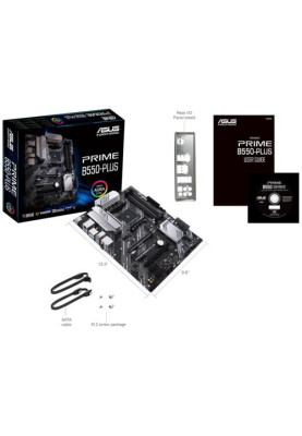 Мат.плата AM4 (B550) Asus PRIME B550-PLUS, B550, 4xDDR4, CrossFireX, Int.Video(CPU), 6xSATA3, 2xM.2, 1xPCI-E 16x 4.0, 1xPCI-E 16x 3.0, 3xPCI-E 1x 3.0, ALC887, RTL8111H, 8xUSB3.2/6xUSB2.0, HDMI/DP, ATX