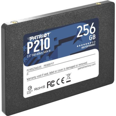 Твердотільний накопичувач SSD 256Gb, Patriot P210, SATA3, 2.5`, 3D TLC, 500/400 МБ/с (P210S256G25) Твердотільний накопичувач SSD 256Gb, Patriot P210, SATA3, 2.5`, 3D TLC, 500/400 МБ/с (P210S256G25)