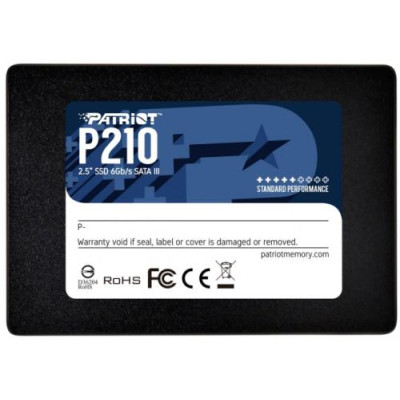 Твердотільний накопичувач SSD 1Tb, Patriot P210, SATA3, 2.5", 3D TLC, 520/430 МБ/с (P210S1TB25)