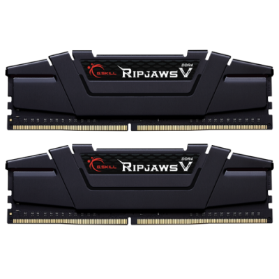 Пам'ять 8Gb x 2 (16Gb Kit) DDR4, 3600MHz, G.Skill Ripjaws V, Black, 18-22-22-42, 1.35V, з радіатором (F4-3600C18D-16GVK)