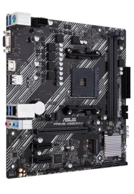 Мат.плата AM4 (A520) Asus PRIME A520M-K, A520, 2xDDR4, Int.Video(CPU), 4xSATA3, 1xM.2, 1xPCI-E 16x 3.0, 2xPCI-E 1x 3.0, ALC887, RTL8111H, 6xUSB3.2/6xUSB2.0, VGA/HDMI, MicroATX