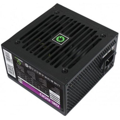 Блок живлення 600 Вт, GameMax GE-600, Black, 80+ Basic, Active PFC, 12 см, 3xMolex / 5xSATA / 2x6+2-pin / 1x4+4-pin / 1x20+4-pin, захист OVP / UVP / SIP / OCP / OLP / OPP / SCP