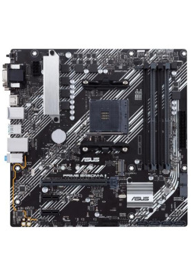 Мат.плата AM4 (B450) Asus PRIME B450M-A II, B450, 4xDDR4, Int.Video(CPU), 6xSATA3, 1xM.2, 1xPCI-E 16x 3.0, 2xPCI-E 1x 2.0, ALC887, RTL8111H, 8xUSB3.2/4xUSB2.0, VGA/DVI-D/HDMI, mATX