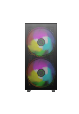 Корпус GameMax Aero Black, без БЖ, Mid Tower, ATX / Micro ATX / Mini ITX, 1хUSB 3.0, 1хUSB 2.0, 1x120 мм ARGB Fan, 2x200 мм ARGB Fan, 360x210x440 мм, 0.5 мм, 5.5 кг