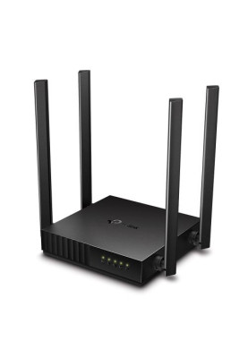 Роутер TP-LINK Archer C54, Black, Wi-Fi 802.11a/b/g/n/ac, до 1167 Mb/s, 2.4/5GHz, 4x10/100 Mb/s, RJ45 10/100Mb/s, 4 зовнішні незнімні антени