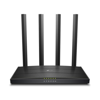 Роутер TP-LINK Archer C6U, Black, Wi-Fi 802.11a/b/g/n/ac, до 867 Mb/s, 2.4/5GHz, 4x100/1000 Mb/s, RJ45 100/1000Mb/s, 4 зовнішні незнімні анте