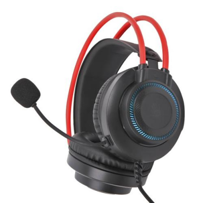 Навушники Bloody G200S, Black/Red, USB, накладні, підсвічування 7 кольорів, кабель 2 м
