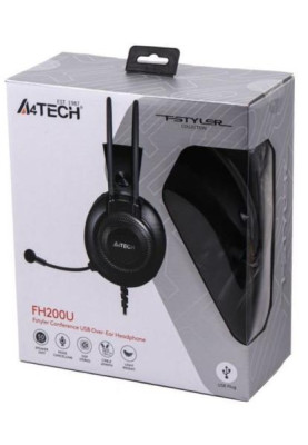 Навушники A4Tech Fstyler FH200U, Grey, мікрофон, USB, накладні, кабель 2 м