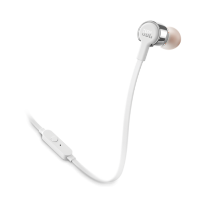 Навушники JBL Tune 210, Grey, 3.5 мм, мікрофон, однокнопковий пульт керування, технологія "Pure Bass", алюмінієві вставки (JBLT210GRY)