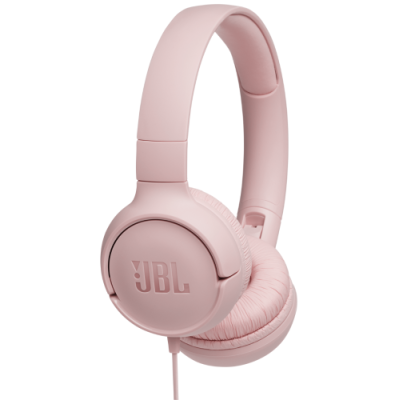 Навушники JBL Tune 500, Pink, 3.5 мм, мікрофон, однокнопковий пульт керування, технологія "Pure Bass", складний дизайн, підтримка Siri та Google Now (JBLT500PIK)