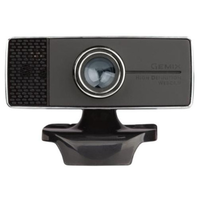 Веб-камера Gemix T20, Black, 1.3Mp, 1280x720/30 fps, мікрофон, USB 2.0, фіксований фокус, 1.5 м, багатофункціональний затискач (T20HD720P)