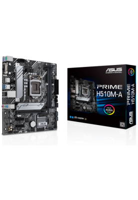 Мат.плата 1200 (H510) Asus PRIME H510M-A, H510, 2xDDR4, Int.Video(CPU), 4xSATA3, 1xM.2, 1xPCI-E 16x 4.0, 2xPCI-E 1x 3.0, ALC897, I219-V, 4xUSB3.2/8xUSB2.0, VGA/HDMI/DP, MicroATX