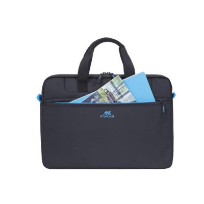 Сумка для ноутбука 15.6" RivaCase Regent, Black, поліестер, 420x290x55 мм (8037)