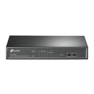 Комутатор TP-LINK TL-SF1008LP, Black, 8-портовий, 10/100 Мбит/с, 4xPoE +, IEEE 802.3af/at