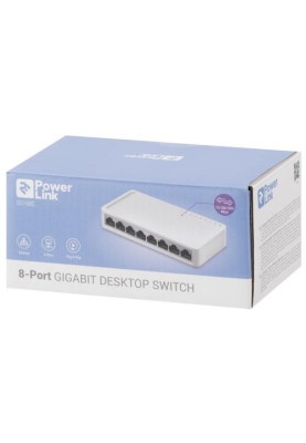 Комутатор 2E PowerLink SG108C, White, некерований, 8x10/100/1000BaseT