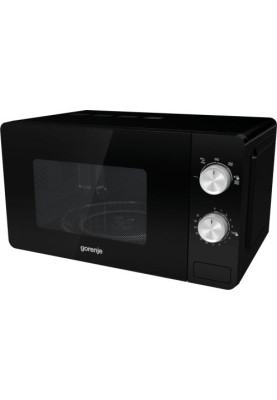 Мікрохвильова піч Gorenje MO20E1B, Black, 800W, 20 л, 5 рівнів потужності, керування механічне, 3 програм приготування