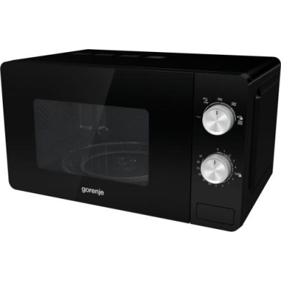 Мікрохвильова піч Gorenje MO20E1B, Black, 800W, 20 л, 5 рівнів потужності, керування механічне, 3 програм приготування