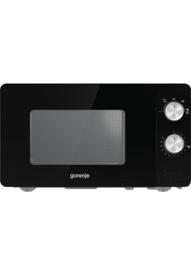Мікрохвильова піч Gorenje MO20E1B, Black, 800W, 20 л, 5 рівнів потужності, керування механічне, 3 програм приготування