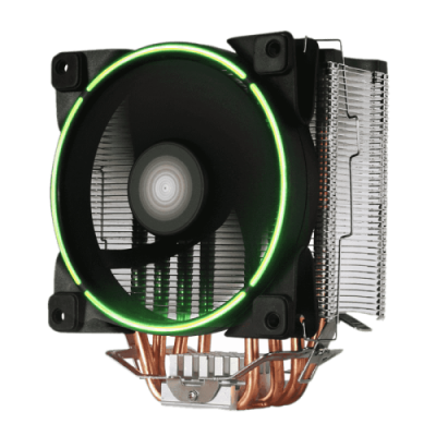Кулер для процесора GameMax Gamma 500 Green, алюміній/мідь, 1x120 мм Green LED, PWM, для Intel 1200/115x/775, AMD AMx/FMx, до 180W