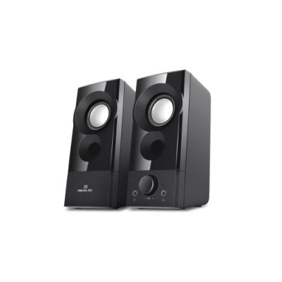 Колонки 2.0 REAL-EL S-90 Black, 2 x 3 Вт, пластиковий корпус, живлення от USB, керування спереду