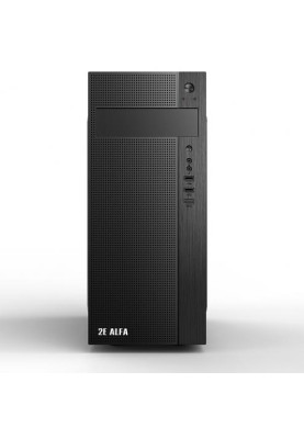 Корпус 2E ALFA Black, без БЖ, Mid Tower, для ATX / Micro ATX, 1хUSB 3.0, 2хUSB 2.0, 191x418x358 мм, 2.5 кг (2E-E185)