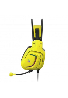 Навушники Bloody G575 Bloody Punk Yellow USB, Hi Fi, підтримка звуку 7.1, RGB підсвічування, накладні, кабель 2 м