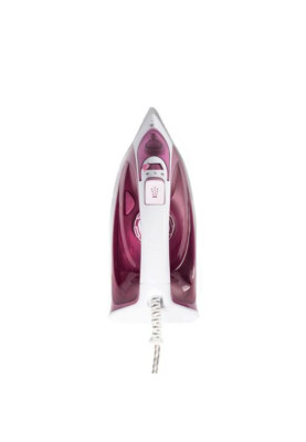 Праска Holmer HIТ-2640, White/Pink, 2600W, кераміка, паровий удар 140 г/хв, постійна подача пари 40 г/хв, вертикальне відпарювання, очищення від накипу