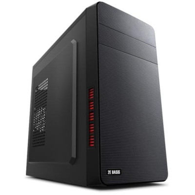 Корпус 2E BASIS (RD831), Black, без БЖ, Mini Tower, для Micro ATX / Mini ITX, 2xUSB 2.0, 1x80 мм (2E-RD831)