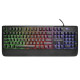 Клавіатура 2E KG325 GAMING, Black, USB, мембранна псевдо-механіка, LED-підсвічування (3 режими), захист від вологи та пилу, незнімна підставка під зап'ястя, 1.7 м (2E-KG325UB)