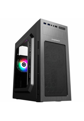 Корпус GameMax MT525-2U3TYC Black, без БЖ, Mid Tower, ATX / Micro ATX / Mini ITX, 2хUSB 3.0, Type-C, 1x120mm FAN, 417x200x425 мм (MT525-2U3TYC-NP)
