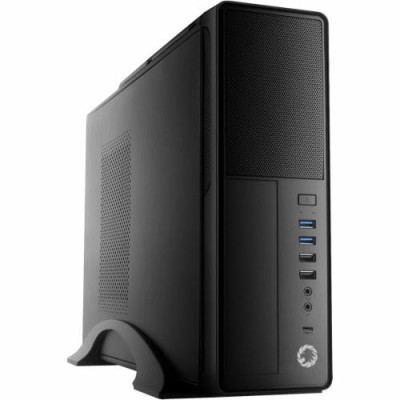 Корпус GameMax ST612-2U3-TYC Black, 300 Вт, Desktop, Micro ATX / Mini ITX, 2хUSB 3.0, 2хUSB 2.0, 1x80 мм, Type-C, 365x99x295 мм, 0.5 мм