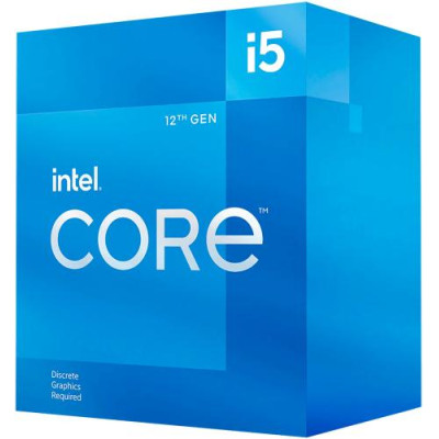 Процесор Intel Core i5 (LGA1700) i5-12400F, Box, 6x2.5 GHz (Turbo Boost 4.4 GHz, 12 потоків), L3 18Mb Smart Cache, Alder Lake, 10 nm, TDP 65W (BX807151240)