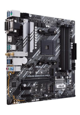 Мат.плата AM4 (B550) Asus PRIME B550M-A WIFI II, B550, 4xDDR4, Int.Video(CPU), 4xSATA3, 2xM.2, 1xPCI-E 16x 4.0, 2xPCI-E 1x 3.0, ALC887, RTL8111H, WiFi 6, Bluetooth 5.2, 7xUSB3.2/2xUSB2.0, VGA/DVI-D/HDMI, MicroATX