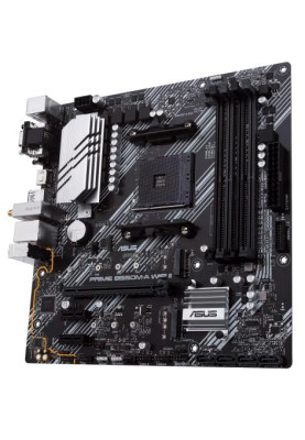 Мат.плата AM4 (B550) Asus PRIME B550M-A WIFI II, B550, 4xDDR4, Int.Video(CPU), 4xSATA3, 2xM.2, 1xPCI-E 16x 4.0, 2xPCI-E 1x 3.0, ALC887, RTL8111H, WiFi 6, Bluetooth 5.2, 7xUSB3.2/2xUSB2.0, VGA/DVI-D/HDMI, MicroATX