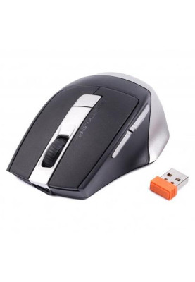 Миша A4Tech Fstyler FB35C, Smoky Grey, USB, бездротова, оптична, BT+RF (Combo), 1200/1600/2000/2400 dpi, 125 Hz, 6 кнопок, вбудований Li аккум