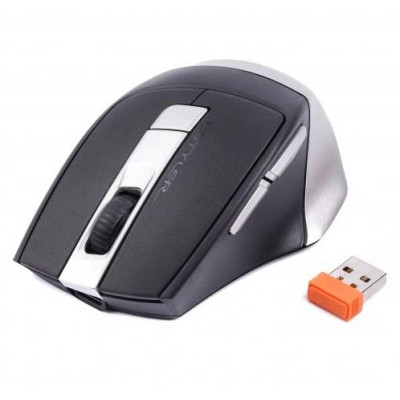 Миша A4Tech Fstyler FB35C, Smoky Grey, USB, бездротова, оптична, BT+RF (Combo), 1200/1600/2000/2400 dpi, 125 Hz, 6 кнопок, вбудований Li акумулятор
