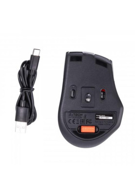 Миша A4Tech Fstyler FB35C, Smoky Grey, USB, бездротова, оптична, BT+RF (Combo), 1200/1600/2000/2400 dpi, 125 Hz, 6 кнопок, вбудований Li аккум
