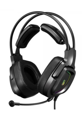 Навушники A4Tech G575P "Bloody", Black, Mini jack + USB, мікрофон, динаміки 50 мм, об'ємний звук, RGB-підсвічування, наголов'я із системою підтримки "Паряче крило", 16 Ом, 105 дБ, 2 м