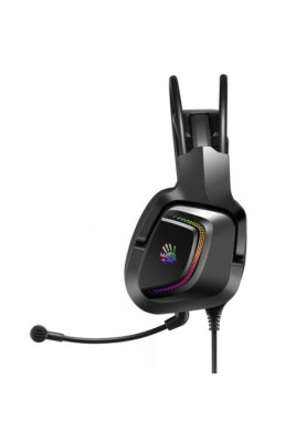Навушники A4Tech G575P "Bloody", Black, Mini jack + USB, мікрофон, динаміки 50 мм, об'ємний звук, RGB-підсвічування, наголов'я із системою підтримки "Паряче крило", 16 Ом, 105 дБ, 2 м