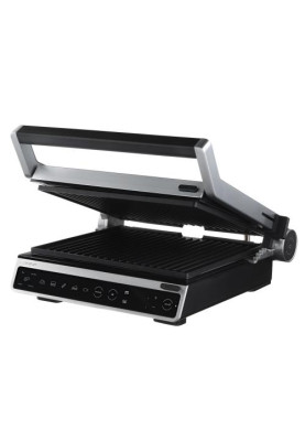 Електрогриль Ardesto GK-STC20, Black/Silver, 2000W, сенсорне керування, регулювання ступеню прожарювання, знімні пластини