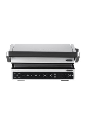 Електрогриль Ardesto GK-STC20, Black/Silver, 2000W, сенсорне керування, регулювання ступеню прожарювання, знімні пластини