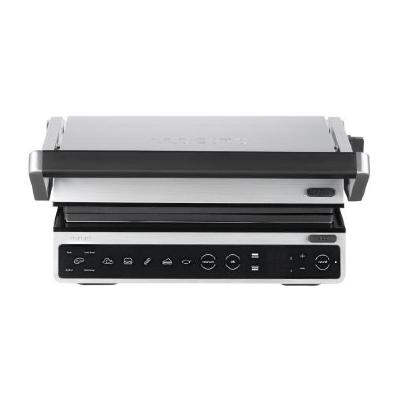 Електрогриль Ardesto GK-STC20, Black/Silver, 2000W, сенсорне керування, регулювання ступеню прожарювання, знімні пластини