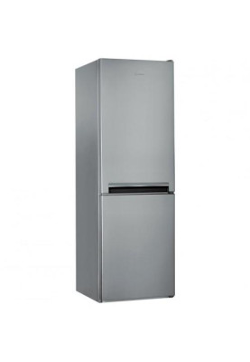 Холодильник Indesit LI7 S1E S, Silver, двокамерний, загальний об'єм 308L, корисний об'єм 197L/111L, A+, 176.3x59.5x65.5 см